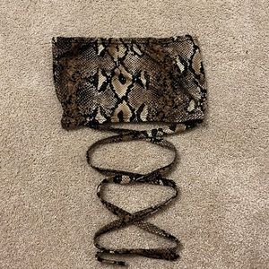 Snake Skin Print Tube Top